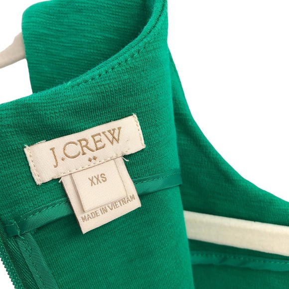 J. Crew Womens Size XXS Sleeveless Kelly Mini Dress in Green Hand Pockets - Picture 6 of 8